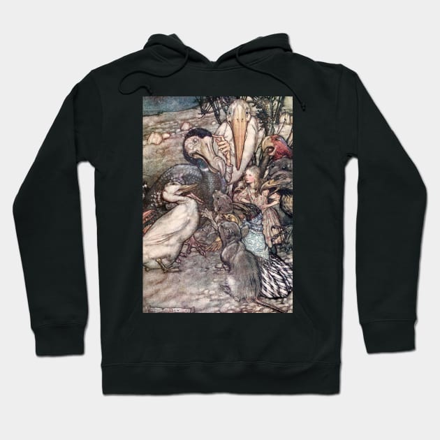 Alice In Wonderland - Arthur Rackham - 8 Hoodie by Illustration Station